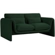 Meridian Furniture Stylus Green Boucle Fabric Loveseat