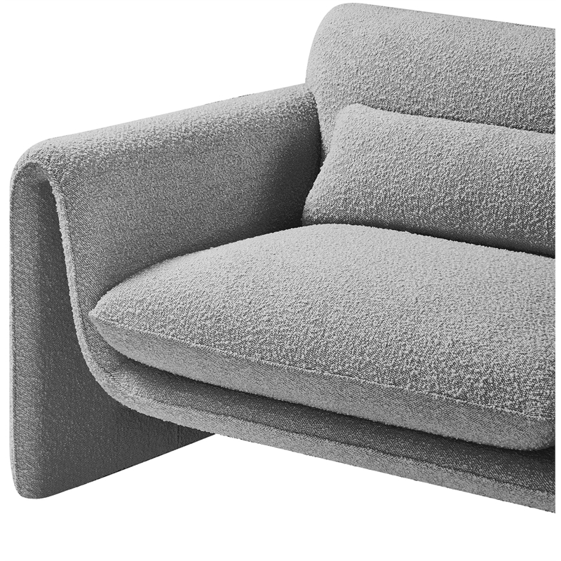 Meridian Furniture Stylus Grey Boucle Fabric Chair