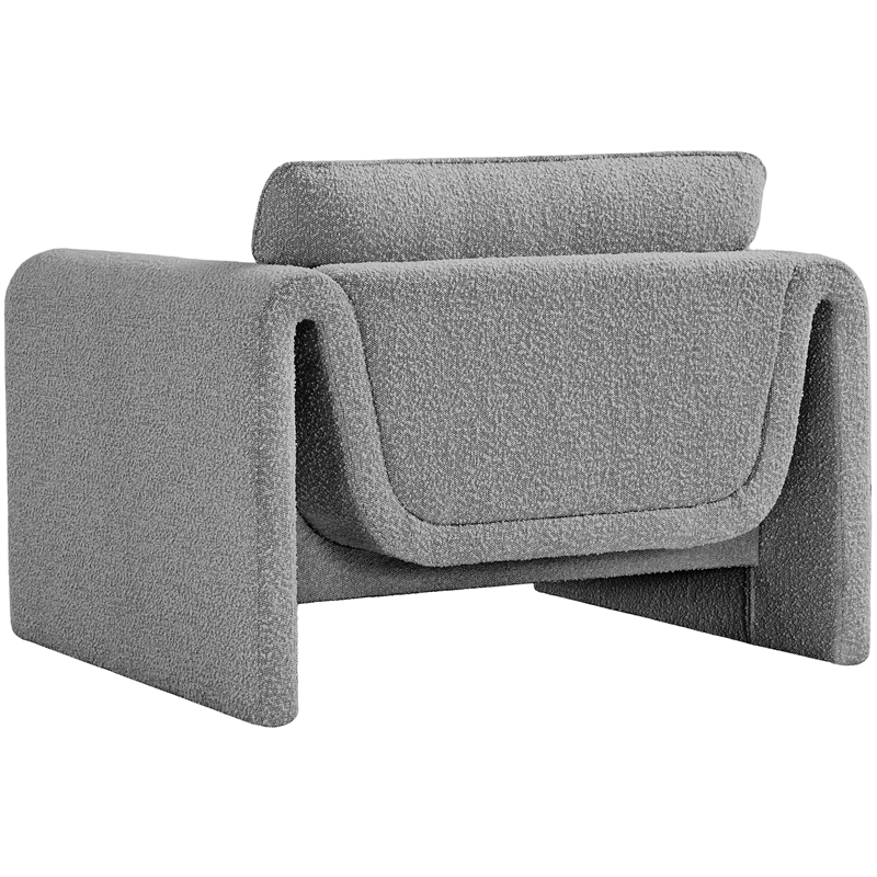 Meridian Furniture Stylus Grey Boucle Fabric Chair