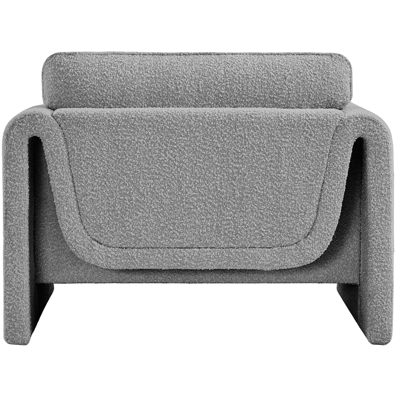 Meridian Furniture Stylus Grey Boucle Fabric Chair