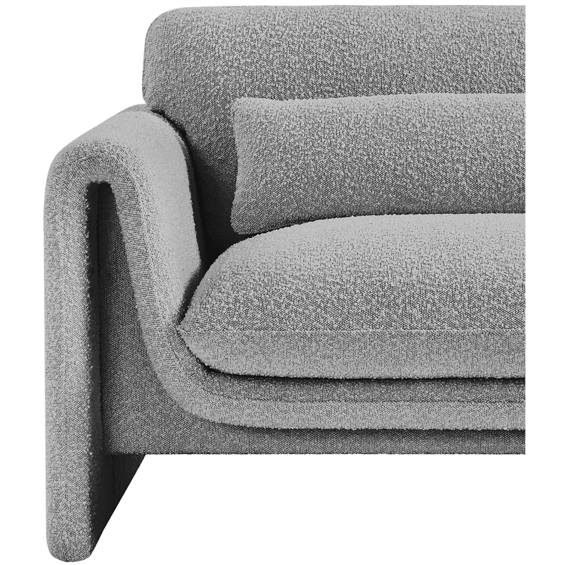 Meridian Furniture Stylus Grey Boucle Fabric Chair