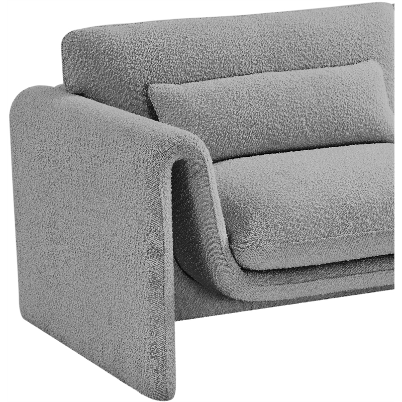 Meridian Furniture Stylus Grey Boucle Fabric Chair