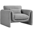 Meridian Furniture Stylus Grey Boucle Fabric Chair
