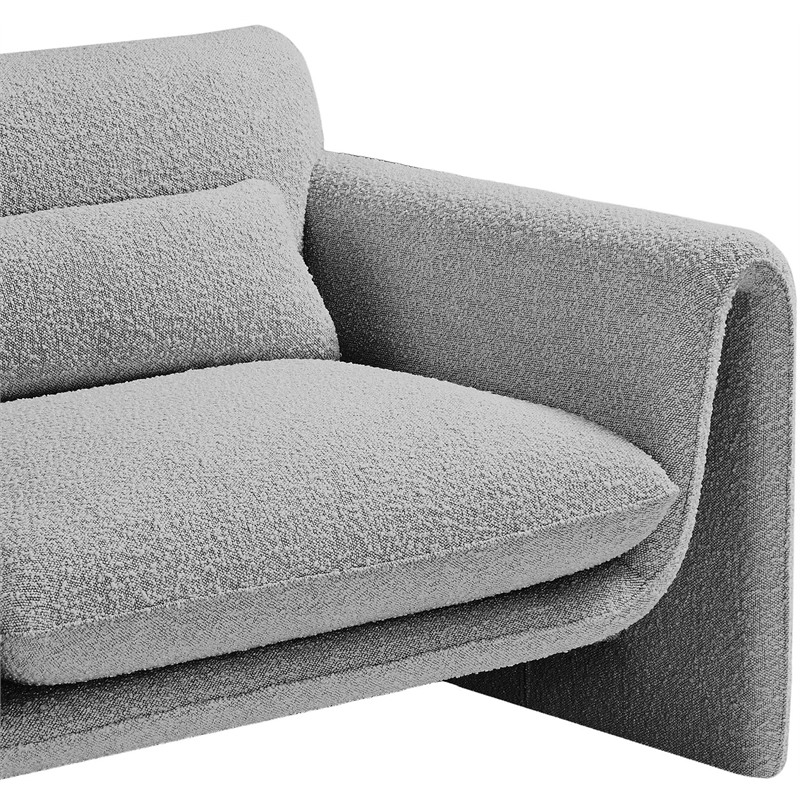 Meridian Furniture Stylus Grey Boucle Fabric Chair