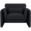 Meridian Furniture Sloan Black Velvet Fabric Chair