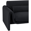 Meridian Furniture Sloan Black Velvet Fabric Chair