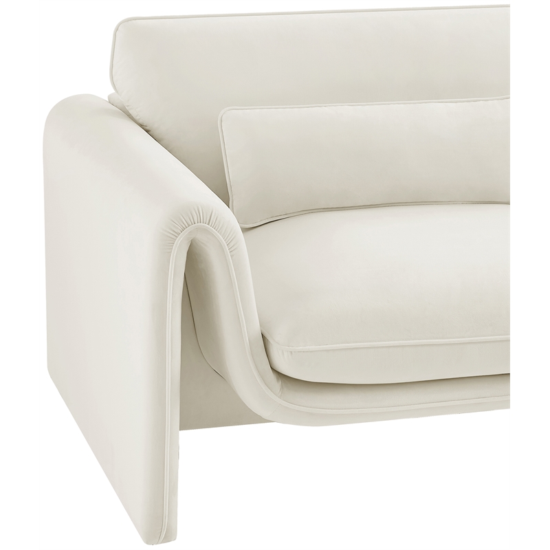 Meridian Furniture Sloan Cream Velvet Fabric Chair