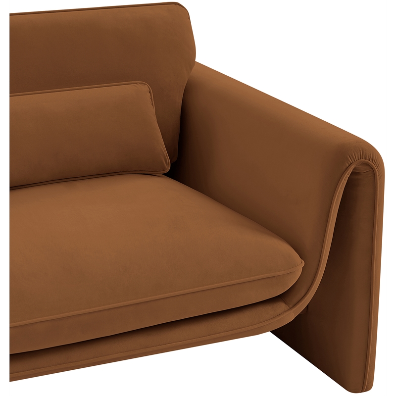 Meridian Furniture Sloan Saddle Velvet Fabric Chair