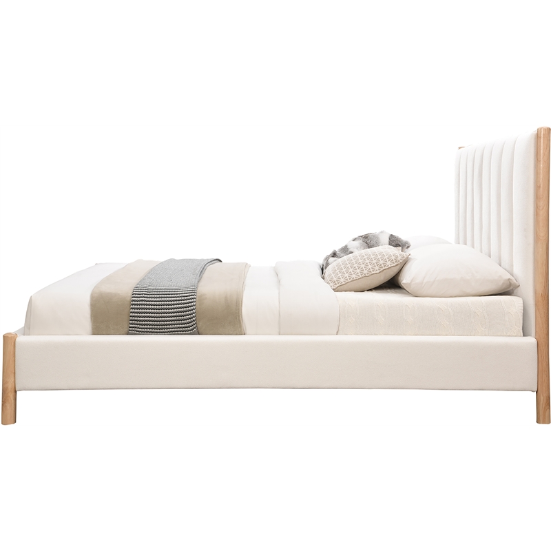 Meridian Furniture Kona Cream Fabric Full Bed