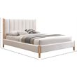 Meridian Furniture Kona Cream Fabric Full Bed