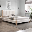 Meridian Furniture Kona Cream Fabric Full Bed