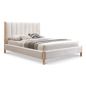 Meridian Furniture Kona Cream Fabric King Bed