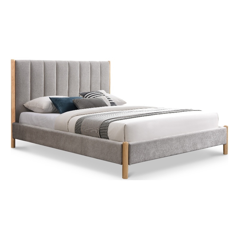 Meridian Furniture Kona Grey Fabric Full Bed