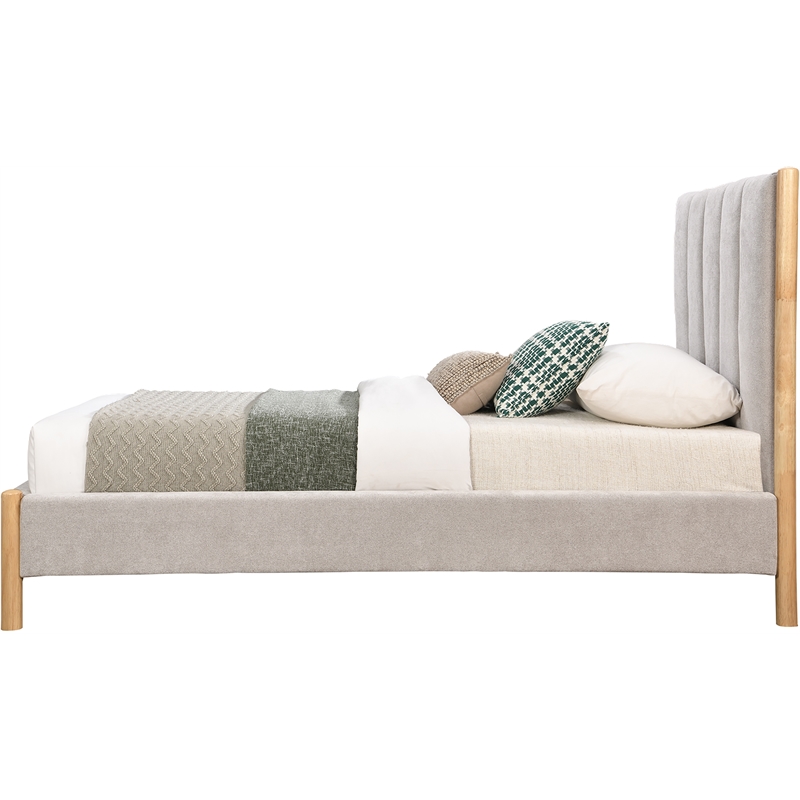 Meridian Furniture Kona Grey Fabric Twin Bed