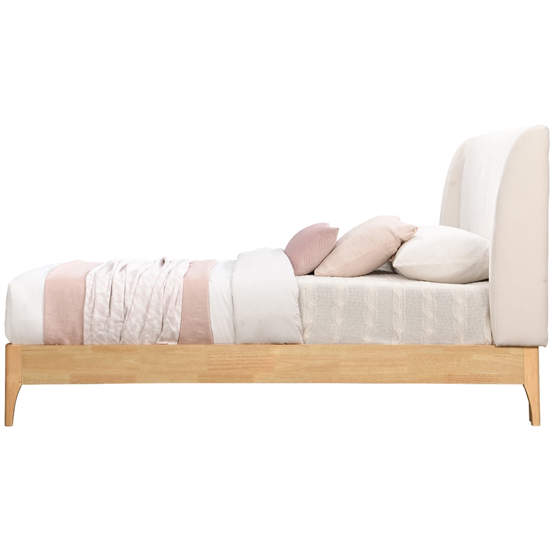 Meridian Furniture Ventura Cream Fabric Twin Bed