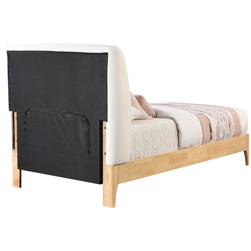 Meridian Furniture Ventura Cream Fabric Twin Bed