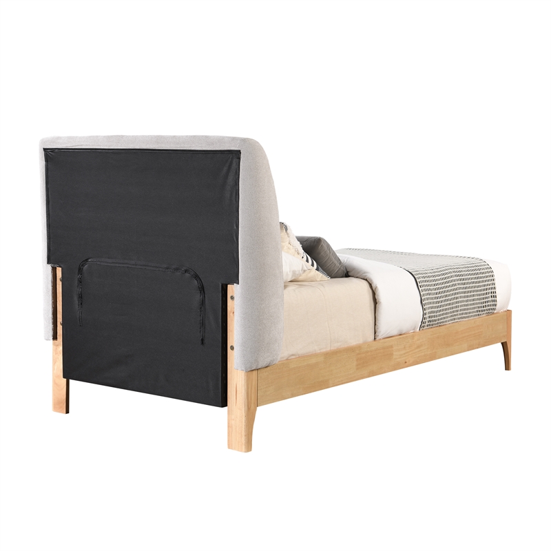 Meridian Furniture Ventura Grey Fabric Twin Bed