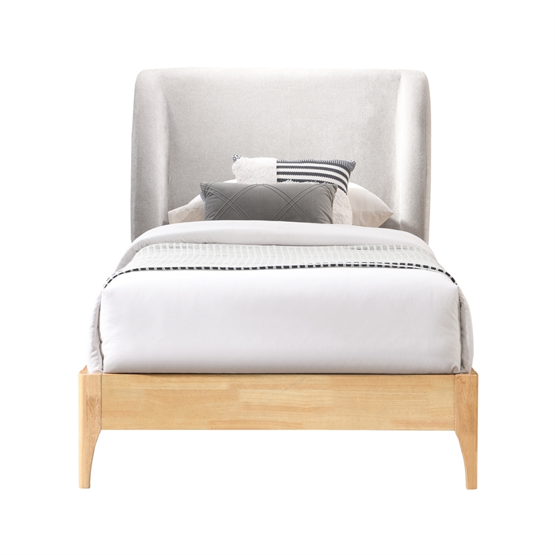 Meridian Furniture Ventura Grey Fabric Twin Bed