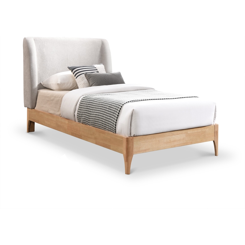 Meridian Furniture Ventura Grey Fabric Twin Bed