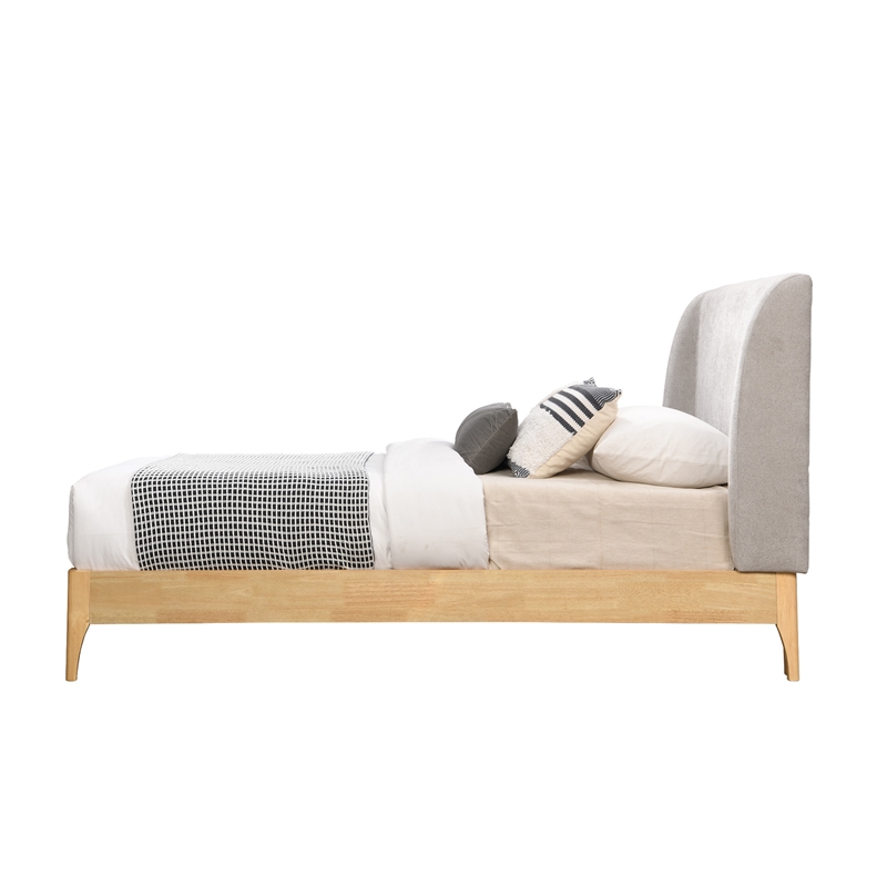 Meridian Furniture Ventura Grey Fabric Twin Bed