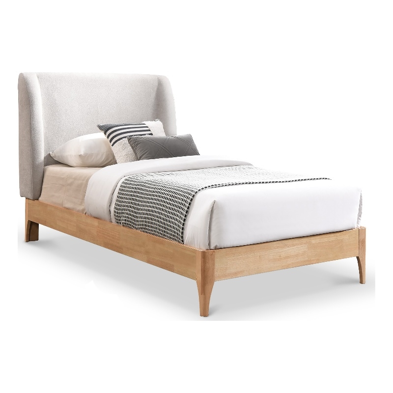 Meridian Furniture Ventura Grey Fabric Twin Bed