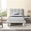 Meridian Furniture Deco Cream Boucle Fabric Twin Bed