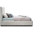 Meridian Furniture Lucia Beige Linen Textured Fabric Full Bed