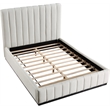 Meridian Furniture Lucia Beige Linen Textured Fabric Full Bed