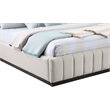 Meridian Furniture Lucia Beige Linen Textured Fabric King Bed