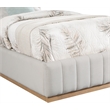 Meridian Furniture Lucia Cream Linen Textured Fabric Twin Bed
