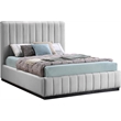 Meridian Furniture Lucia Grey Linen Textured Fabric Full Bed