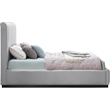 Meridian Furniture Lucia Grey Linen Textured Fabric Full Bed