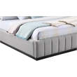 Meridian Furniture Lucia Grey Linen Textured Fabric King Bed