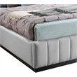 Meridian Furniture Lucia Grey Linen Textured Fabric Queen Bed