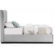 Meridian Furniture Lucia Grey Linen Textured Fabric Twin Bed