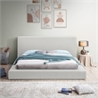 Meridian Furniture Terra Cream Boucle Fabric Full Bed