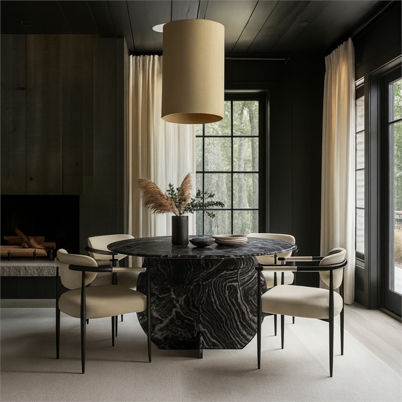 Meridian Furniture Formentera Black Dining Table