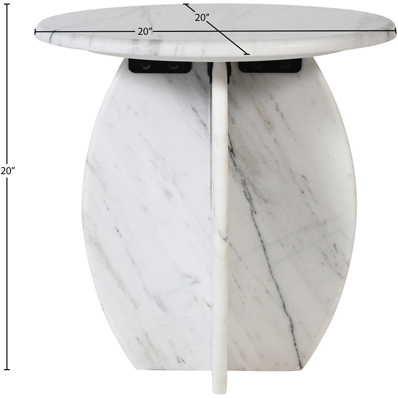 Meridian Furniture Formentera White End Table