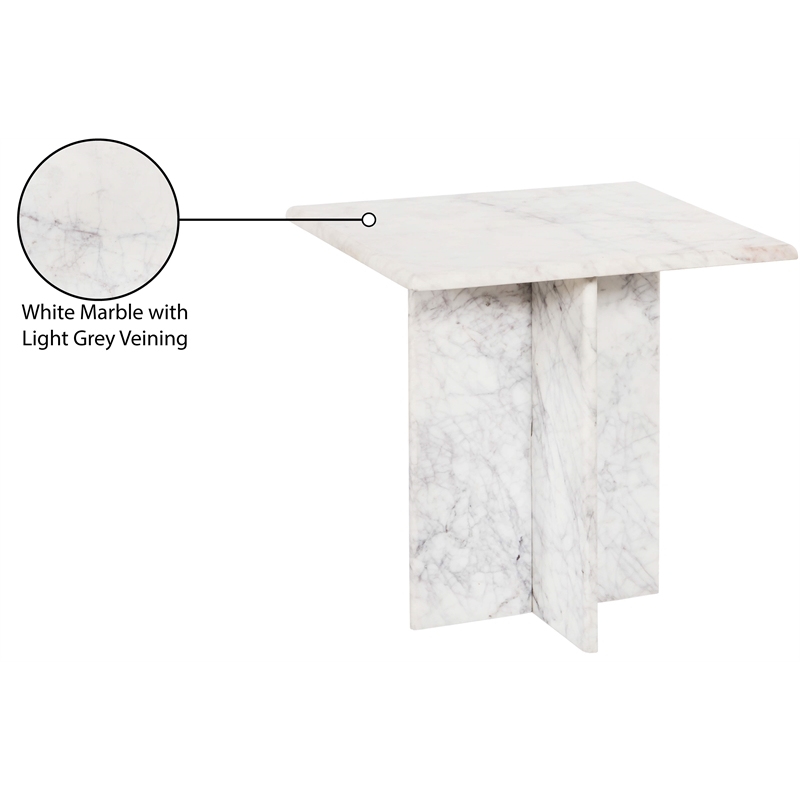 Meridian Furniture Verona White End Table