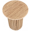 Meridian Furniture Genoa Beige Travertine Stone End Table