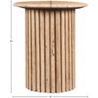 Meridian Furniture Genoa Beige Travertine Stone End Table