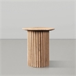 Meridian Furniture Genoa Beige Travertine Stone End Table