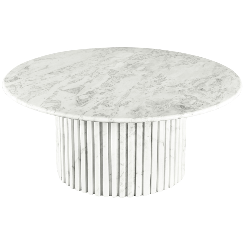 Meridian Furniture Genoa White Marble Coffee Table