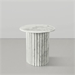 Meridian Furniture Genoa White Marble End Table