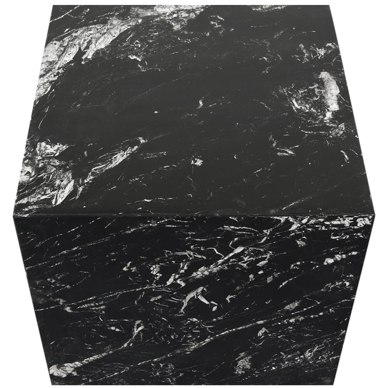 Meridian Furniture Bolzano Black Marble End Table
