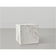 Meridian Furniture Bolzano White Marble End Table
