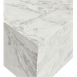 Meridian Furniture Bolzano White Marble End Table