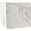 Meridian Furniture Bolzano White Marble End Table