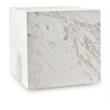 Meridian Furniture Bolzano White Marble End Table
