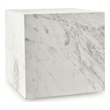 Meridian Furniture Bolzano White Marble End Table